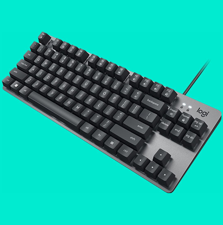 SUPER! BOM! [Produto genuíno Logitech K845 teclado mecânico de entrega  rápida com fio de chá azul, eixo vermelho K835tc, jogo de digitação branco  8MGI