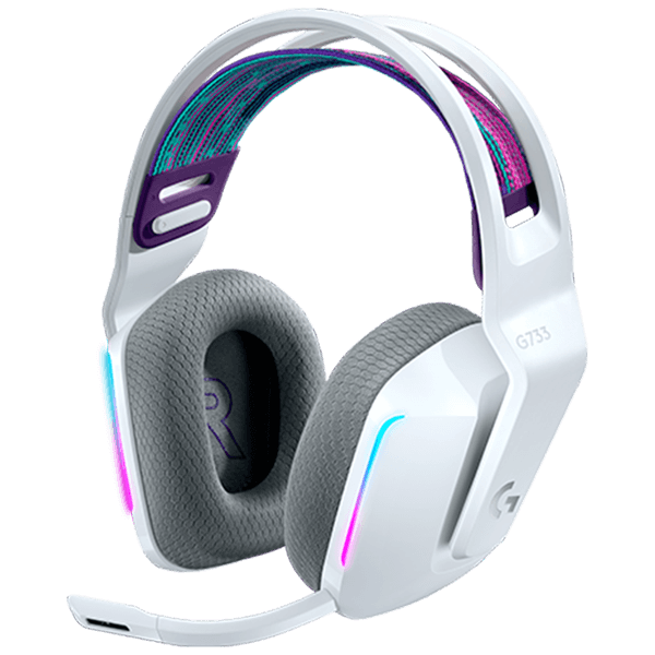 Headset Gamer Logitech G733 Lightspeed 7.1 Wireless RGB Branco, 981