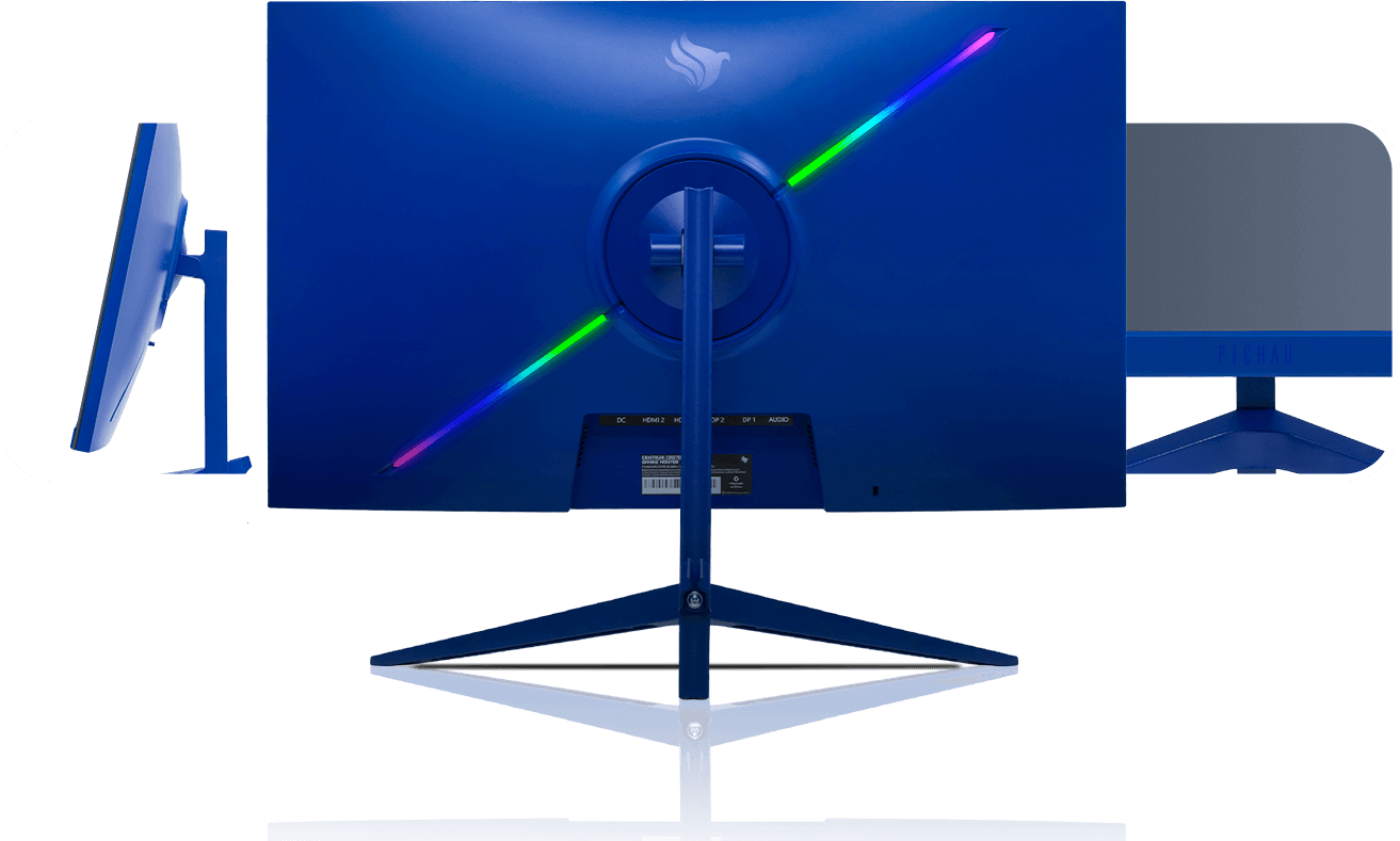 Parte traseira do monitor com RGB