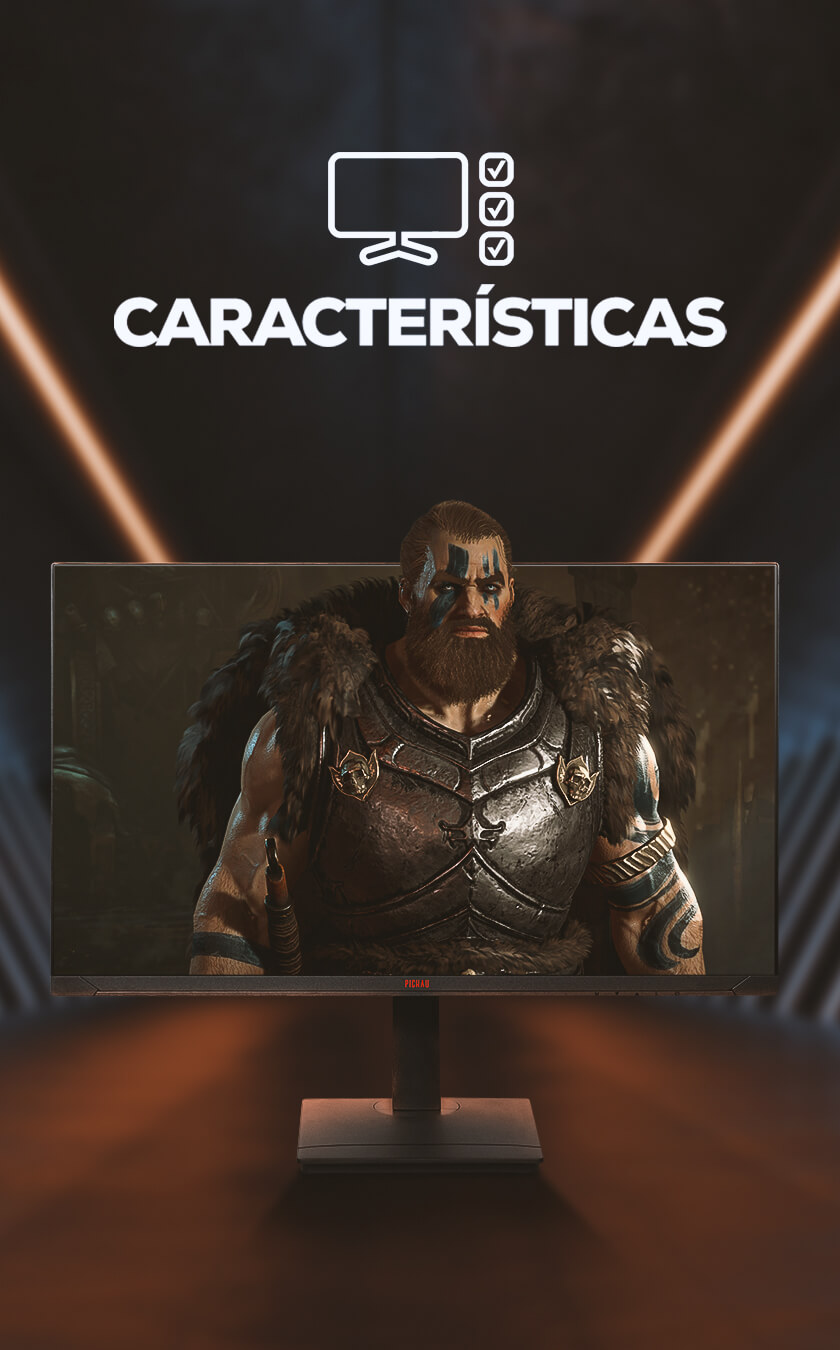 Background de título Características com o monitor Centauri Pulse 24