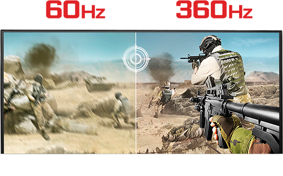Comparativo 60hz vs 360hz