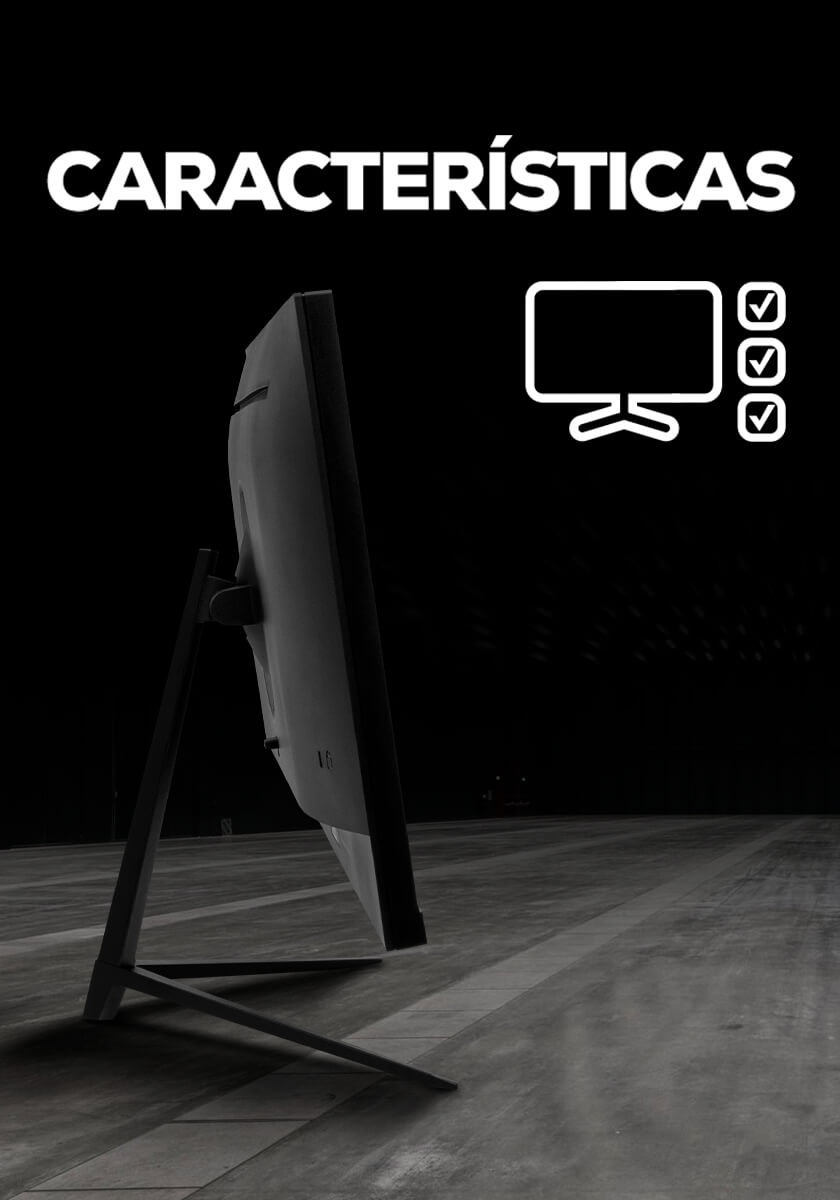 Monitor Nexus Wide 29 visto pela lateral com o título Características