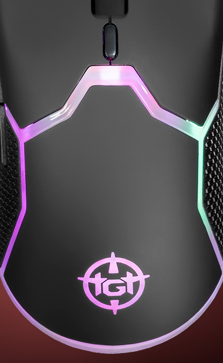 Tgt Mouse Mouse Gamer TGT Bizon S, Rainbow RGB, 8400DPI, 6 Botoes, Preto - TGT Gaming