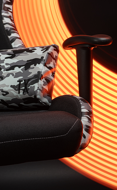Cadeira Gamer TGT Heron TX Tecido, Preto e Camuflado 9