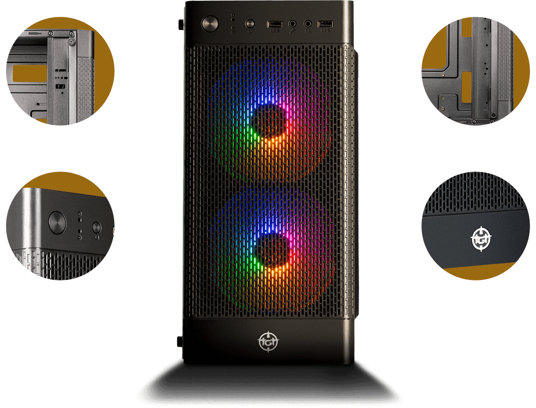 Foto com as specs do gabinete