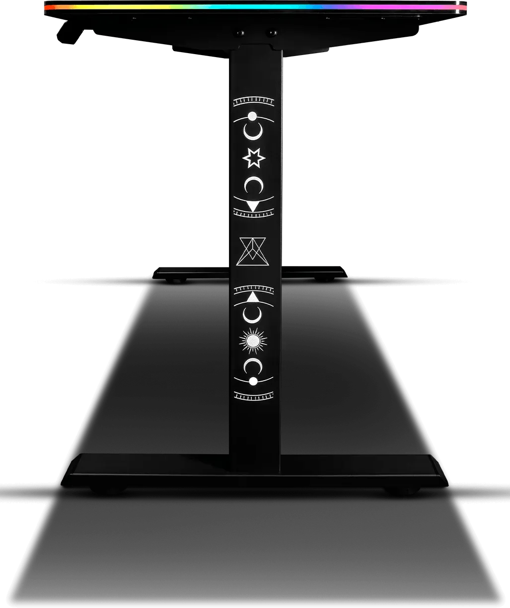 Mesa Gamer Mancer Arcane, RGB, 120cm, Preto 6 Foto da mesa
