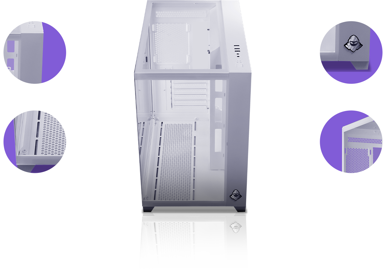 Foto com as specs do gabinete