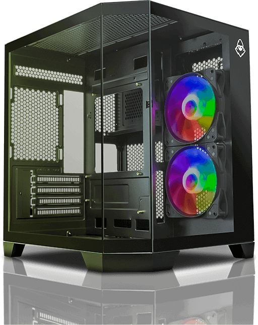 Gabinete Gamer Mancer CV700B, Mini-Tower, Lateral de Vidro, Com 2 Fans, Preto 6 foto do gabinete
