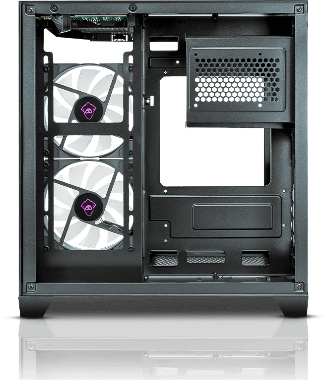 Gabinete Gamer Mancer CV700B, Mini-Tower, Lateral de Vidro, Com 2 Fans, Preto 19 Foto do Gabinete