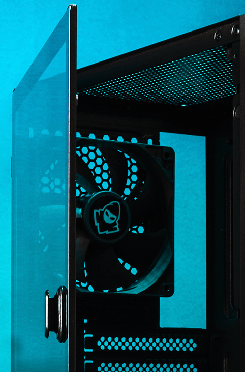 Gabinete Gamer Mancer Herald, Mid-Tower, Lateral de Vidro, Com 1 Fan, Preto 7