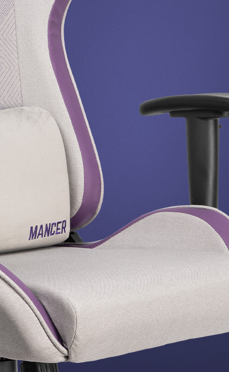 Cadeira Gamer Mancer Harpy SL, Branco e Roxo 8
