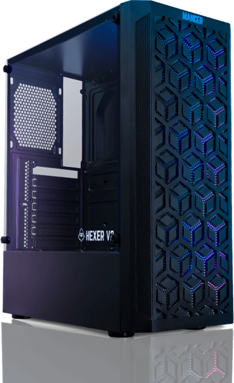 Gabinete Gamer Mancer Hexer 2, Mid-Tower, Lateral de Vidro, Com 3