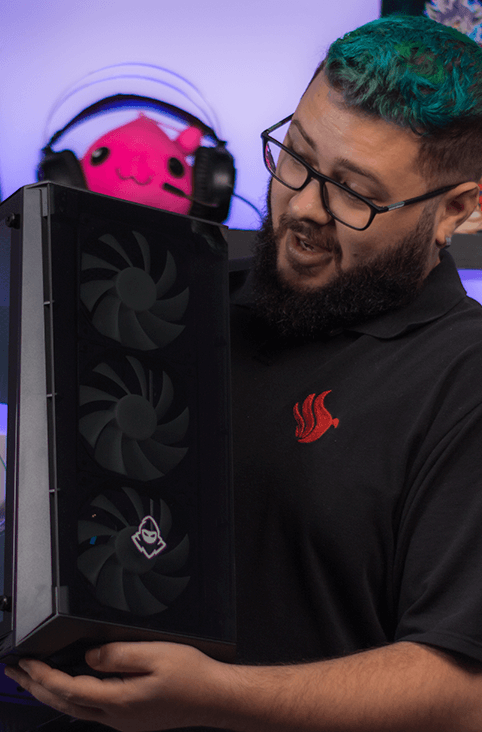 Gabinete Gamer Mancer Ward, Rainbow, Mid-Tower, Lateral de Vidro, Com 4 Fans, Preto 9